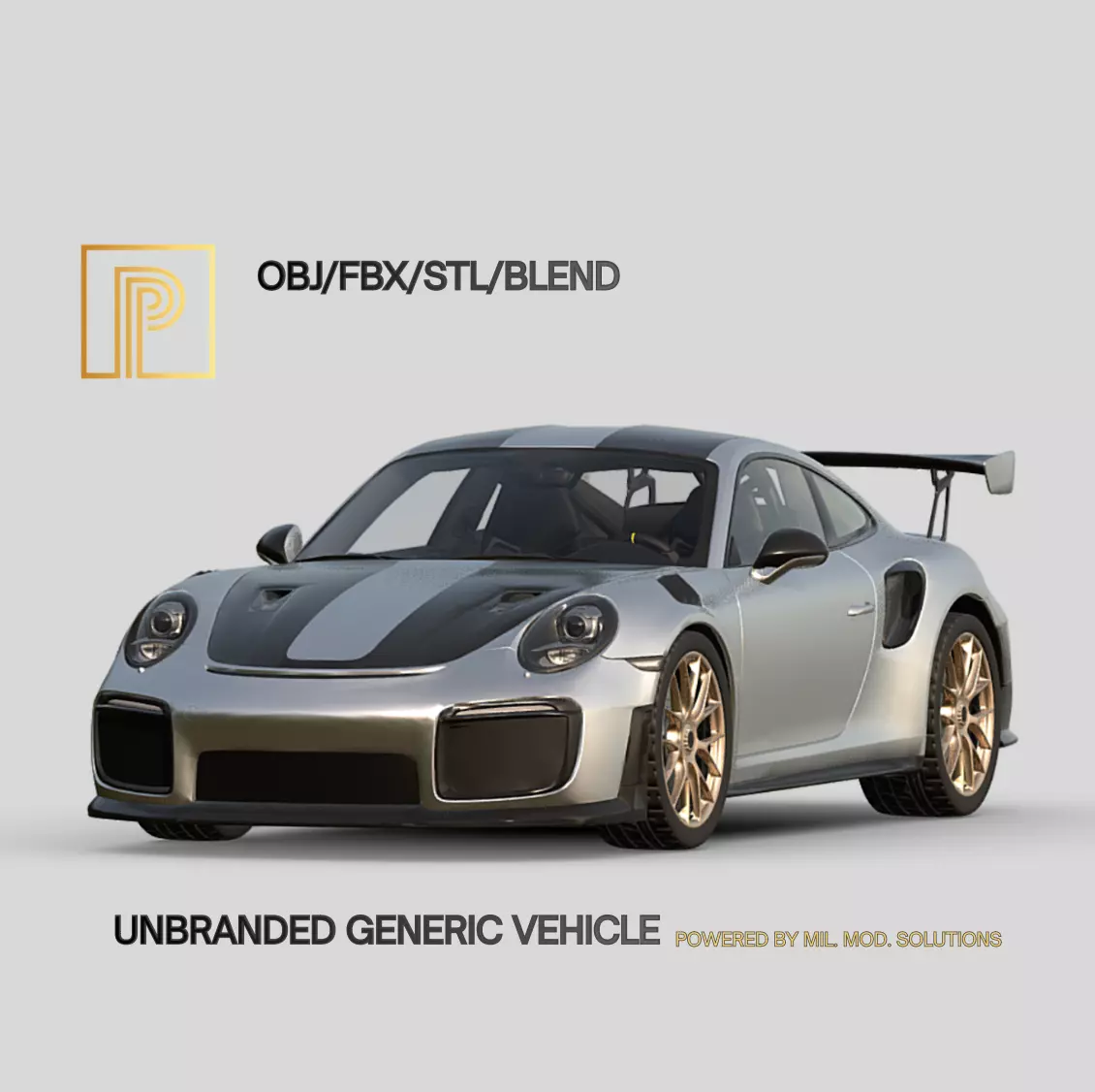Unbranded High Poly German Sportscar Game Ready 3D model