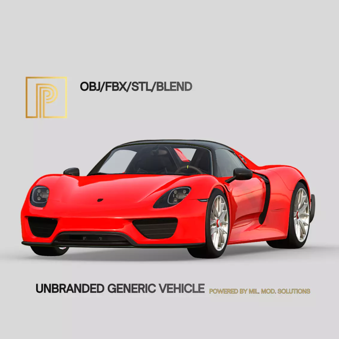 Unbranded High Poly German Sportscar Game Ready 3D model