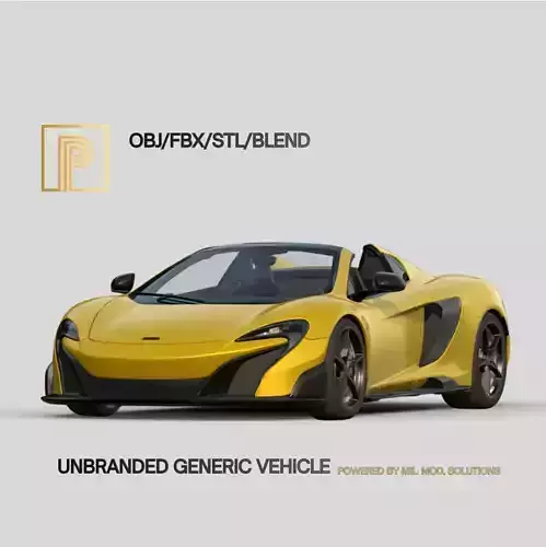 Unbranded High Poly British Supercar Game Ready 