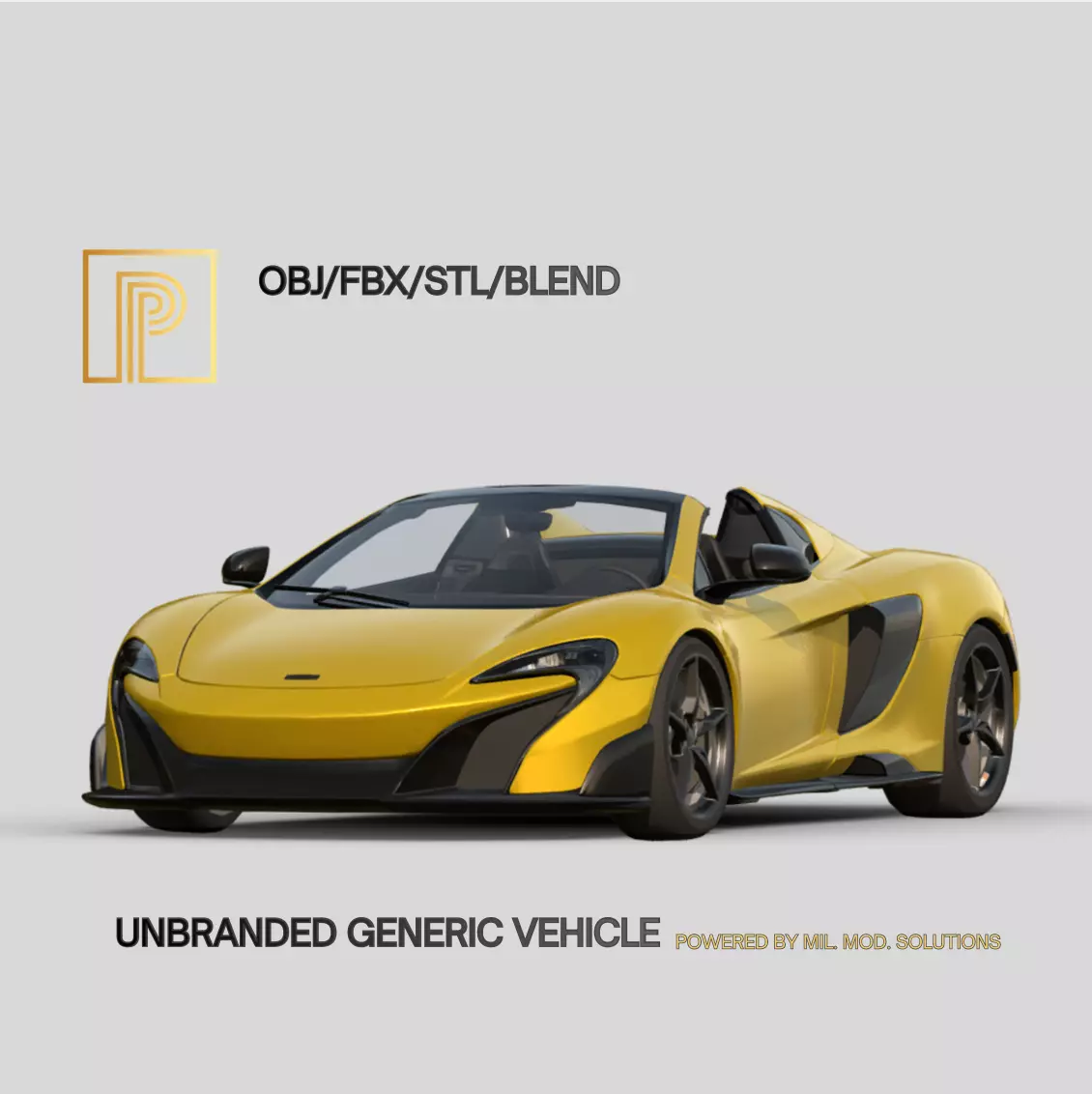 Unbranded High Poly British Supercar Game Ready 3D model