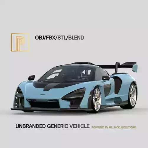 Unbranded High Poly British Sportscar Game Ready 