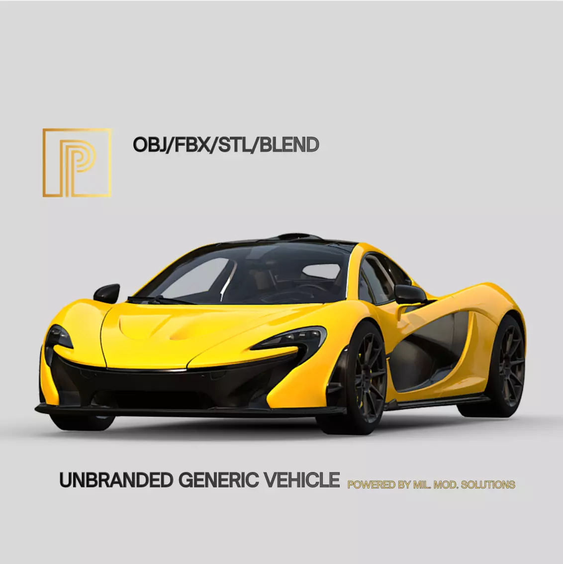 Unbranded High Poly British Sportscar Game Ready 3D model