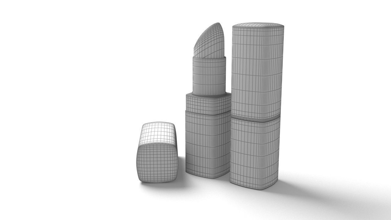 Square Lipstick  3D model_3