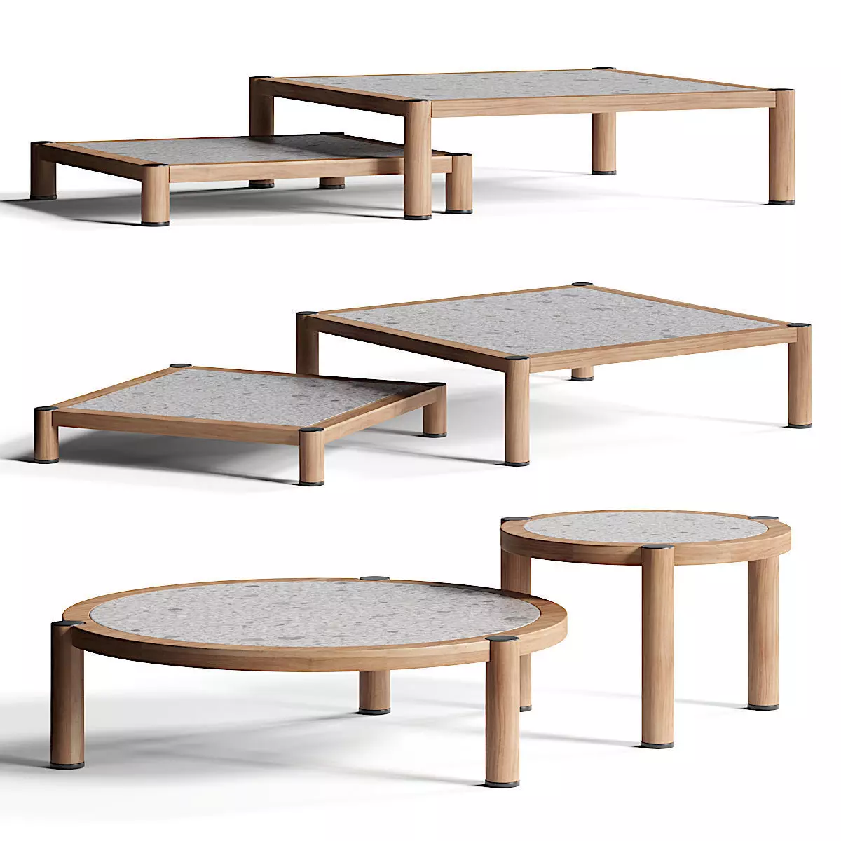 Daylight Coffee Tables by Minotti Low-poly 3D model