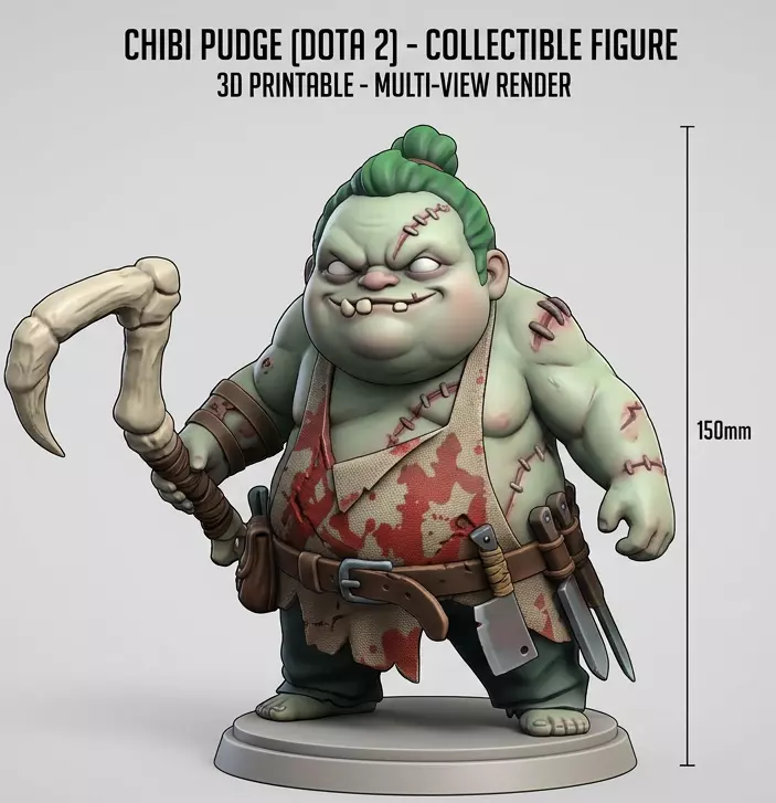 Pudge Chibi printable 3D print model