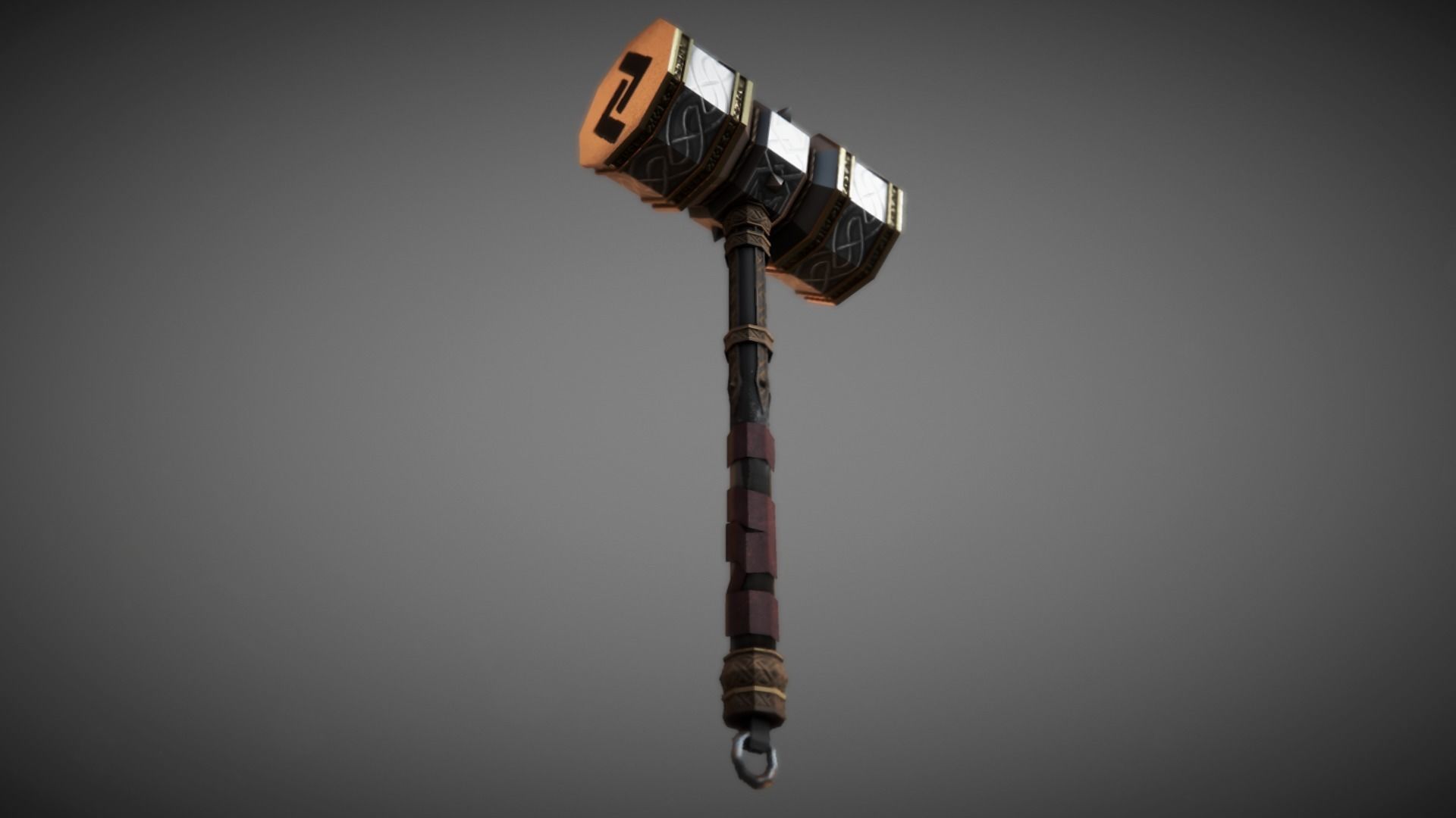 Metal Warhammer 01 Low-poly 3D model_3