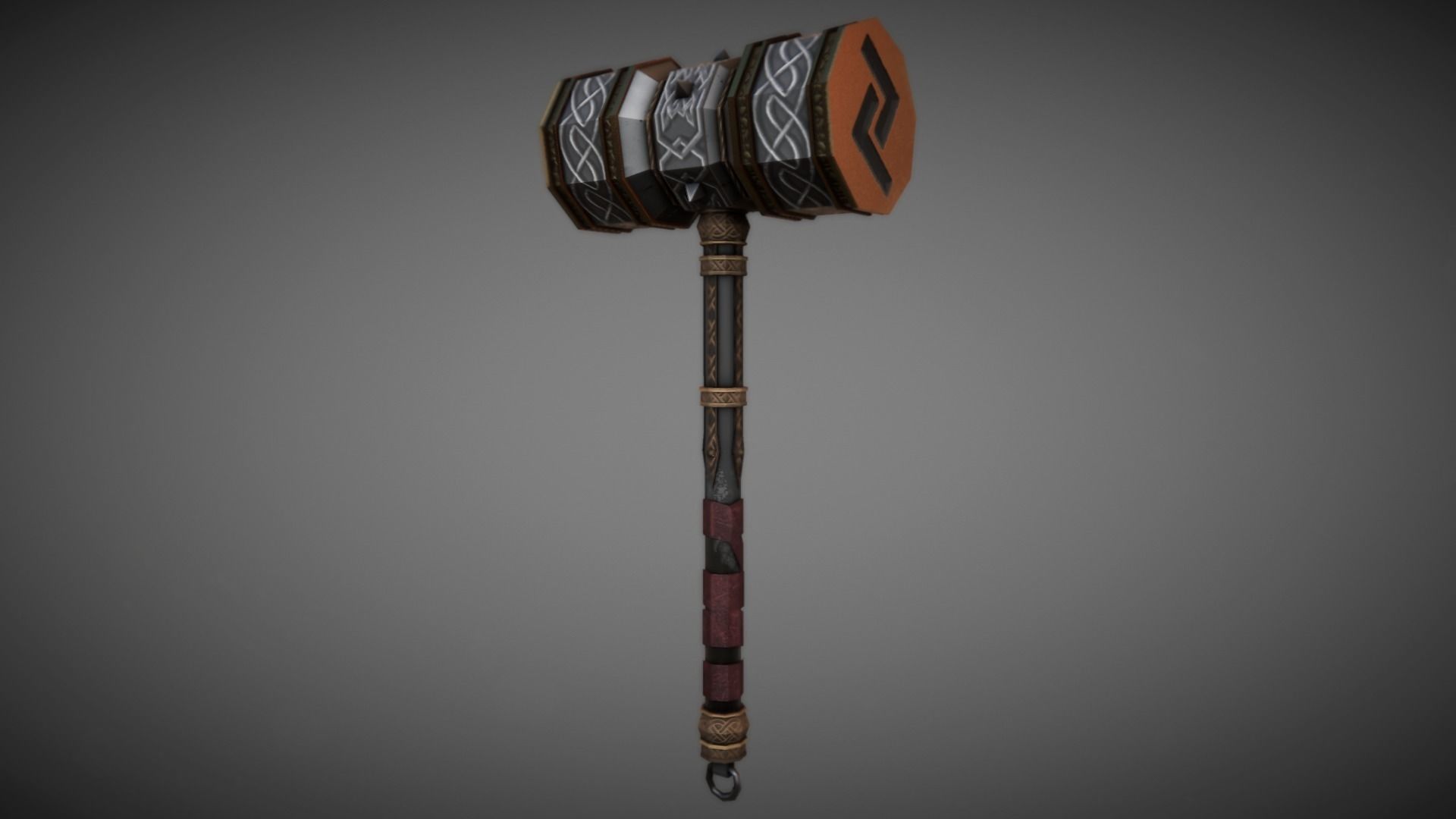 Metal Warhammer 01 Low-poly 3D model_1