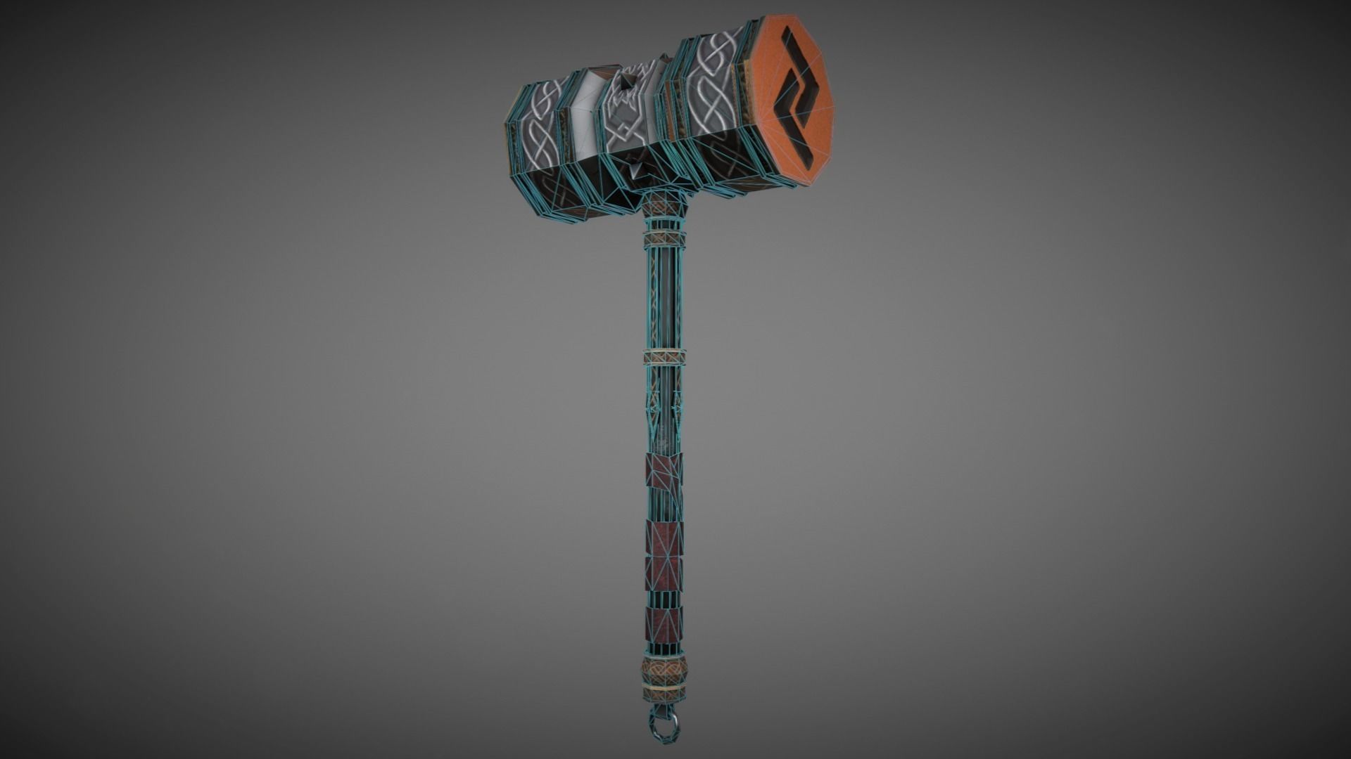 Metal Warhammer 01 Low-poly 3D model_5