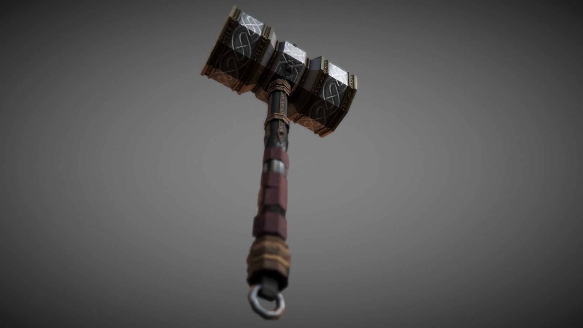 Metal Warhammer 01 Low-poly 3D model_4