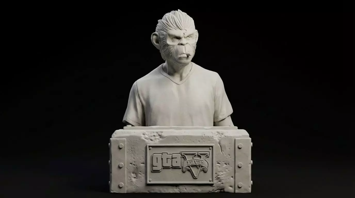 Monkey Mask GTA V 3D print model