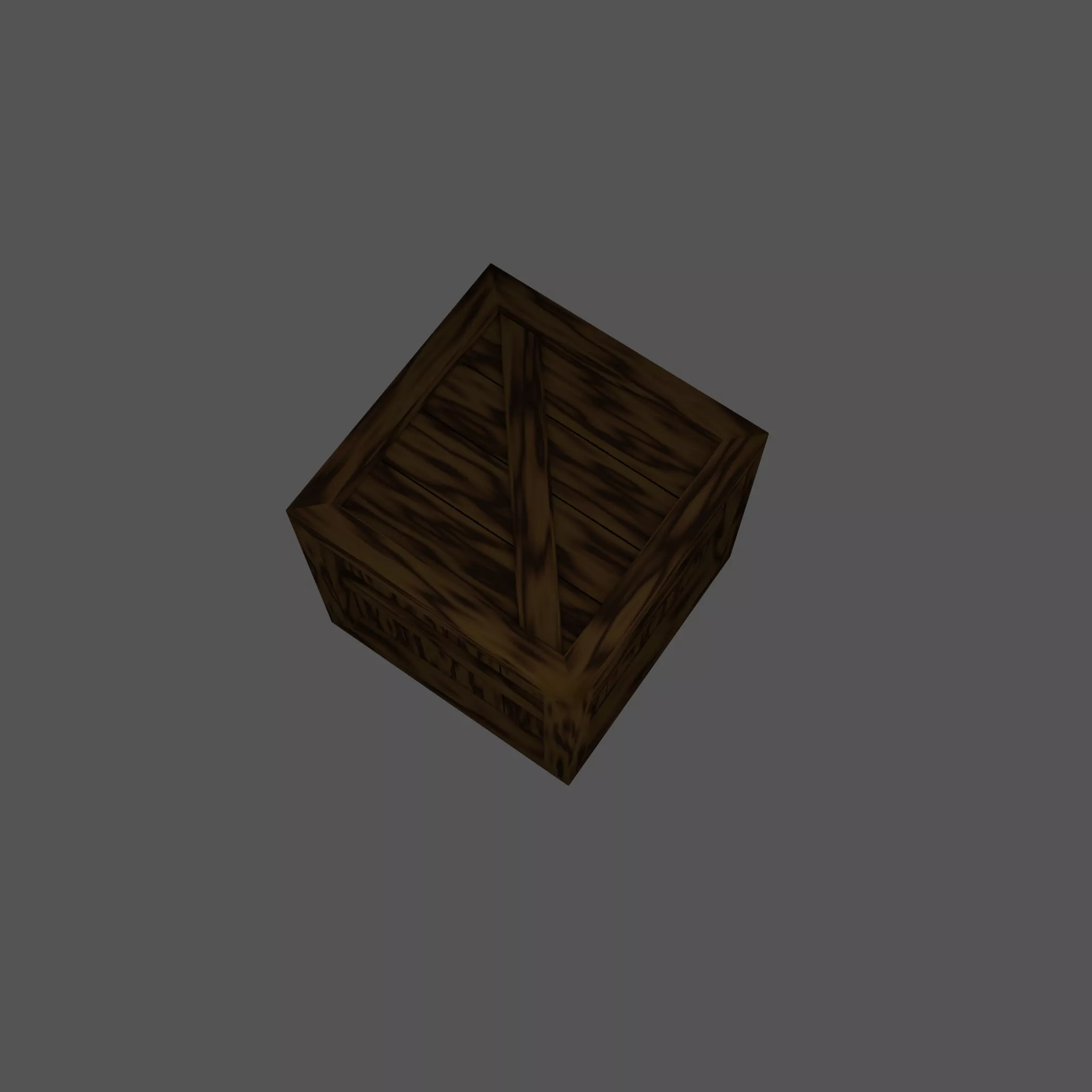Wooden Box Low-poly Free 3D model
