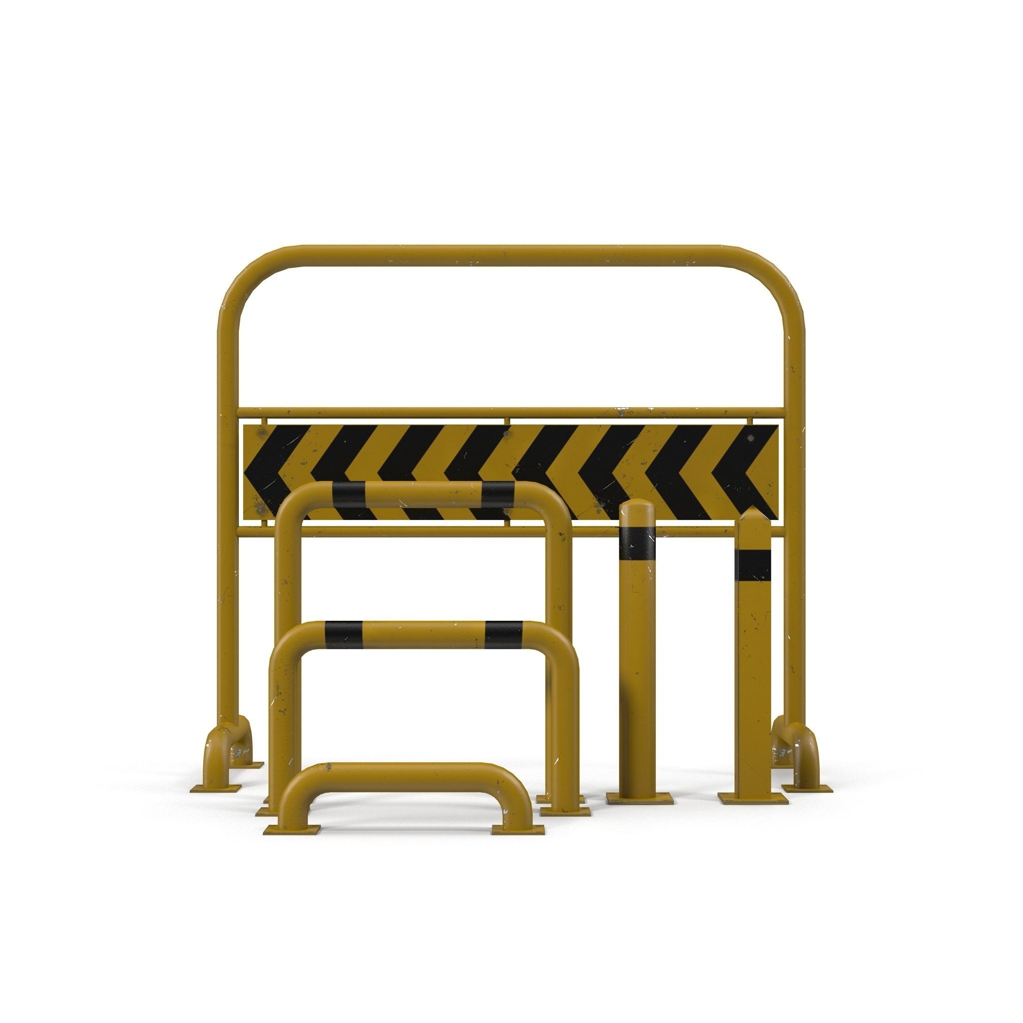 Road Barriers 3D model_1