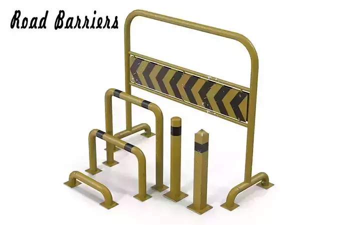Road Barriers 3D model