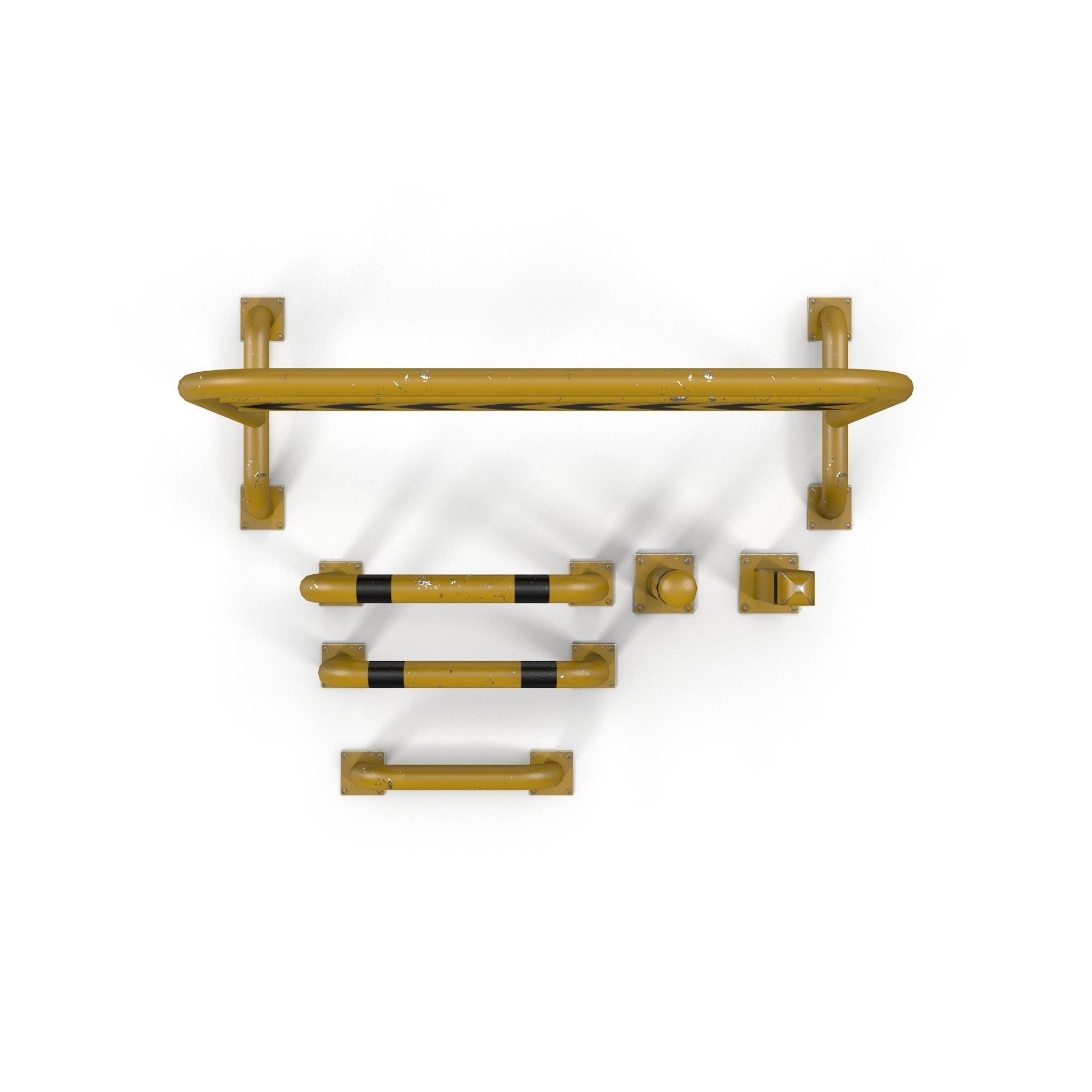 Road Barriers 3D model_2