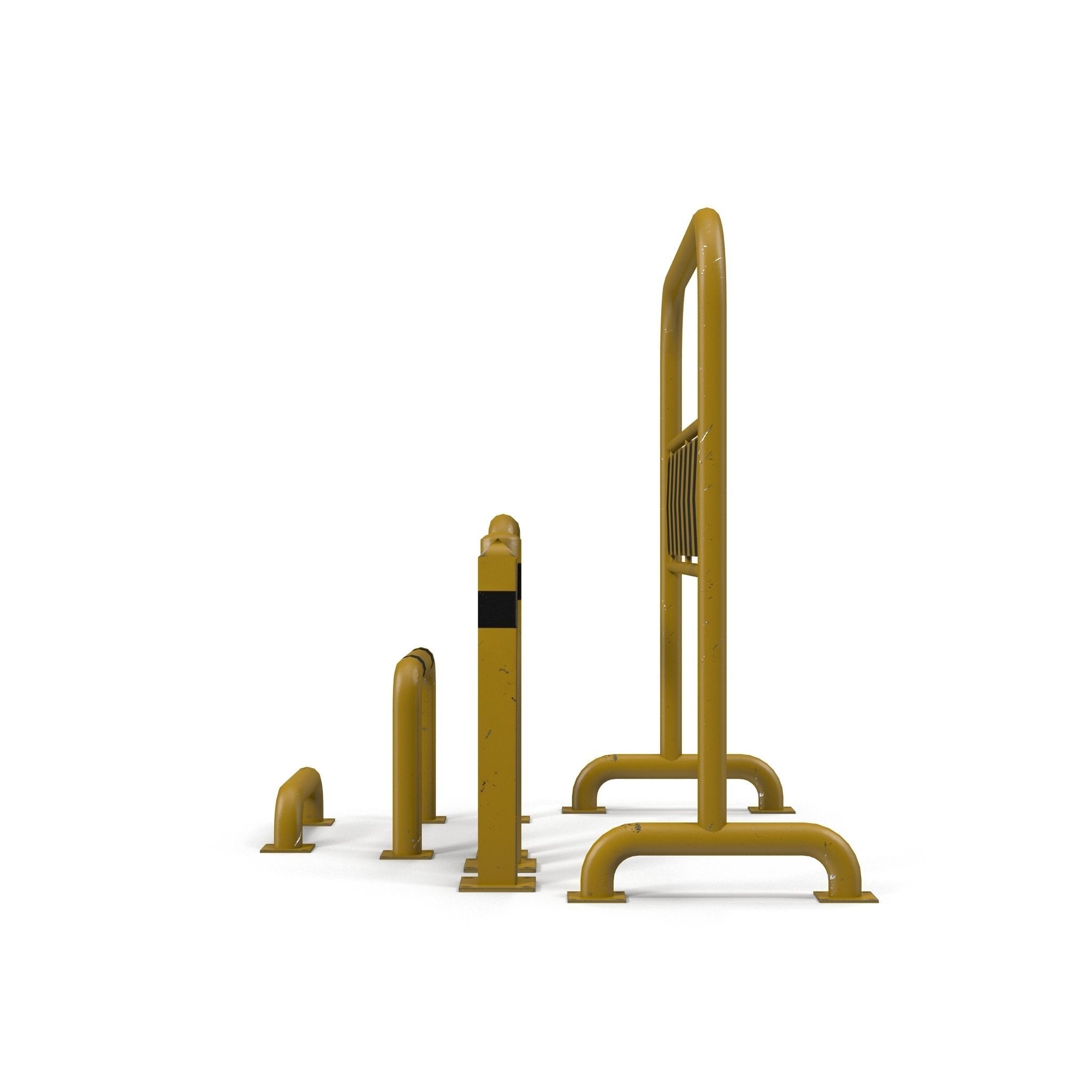 Road Barriers 3D model_6