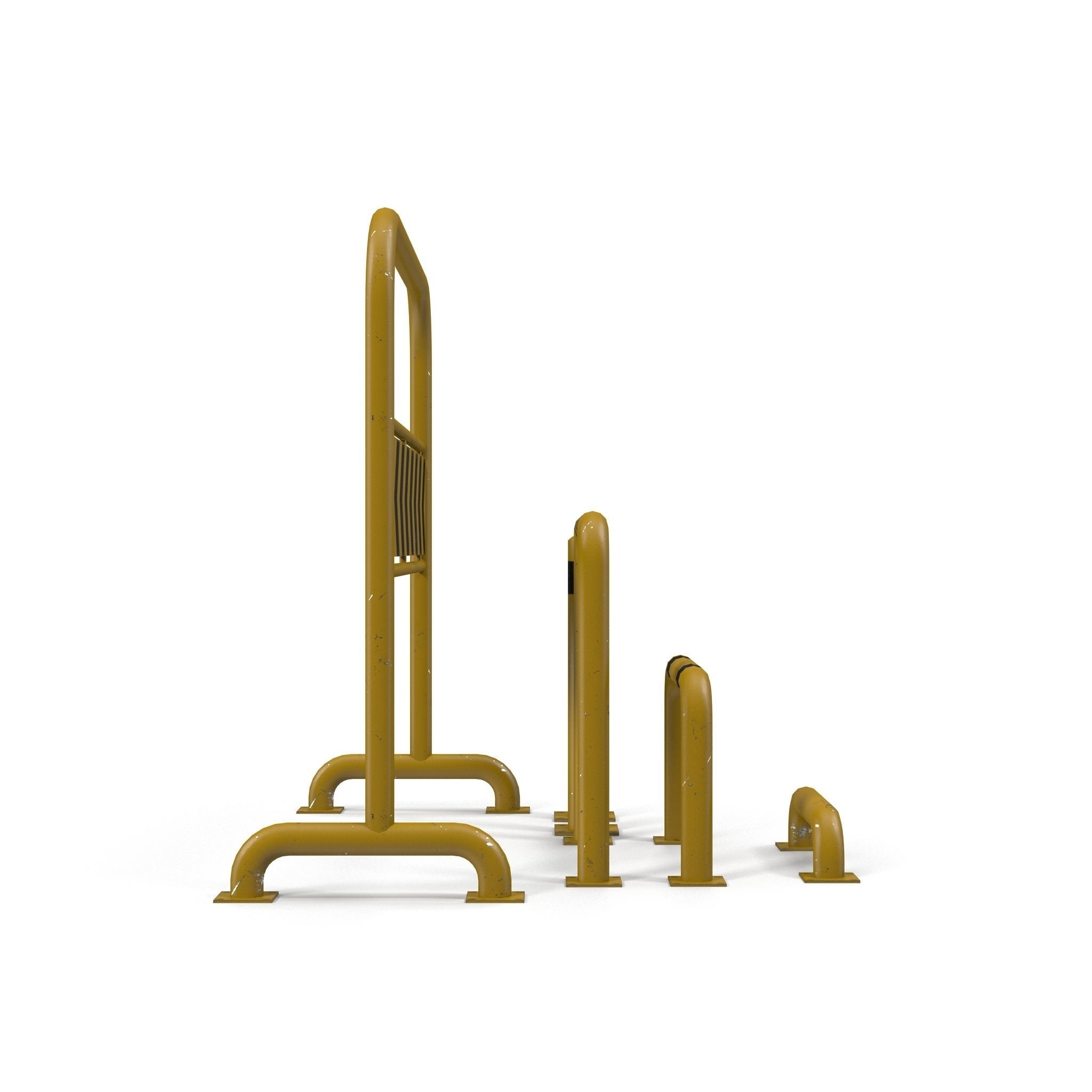 Road Barriers 3D model_5