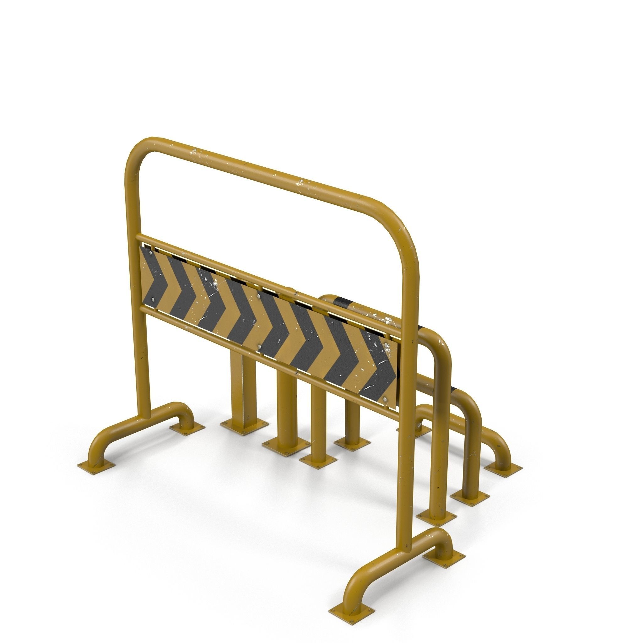 Road Barriers 3D model_3