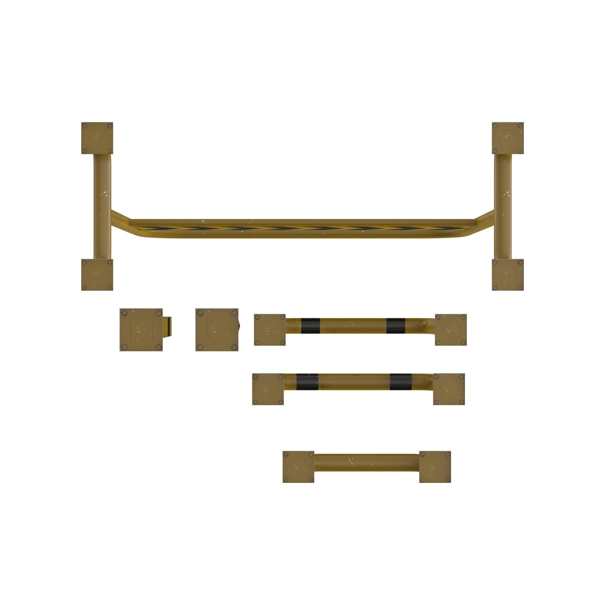 Road Barriers 3D model_8