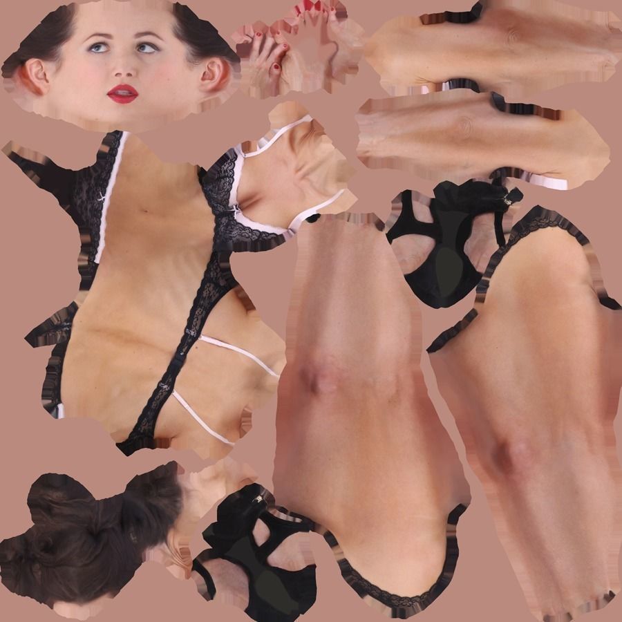 Scanned Girl Pack Low-poly 3D model_12