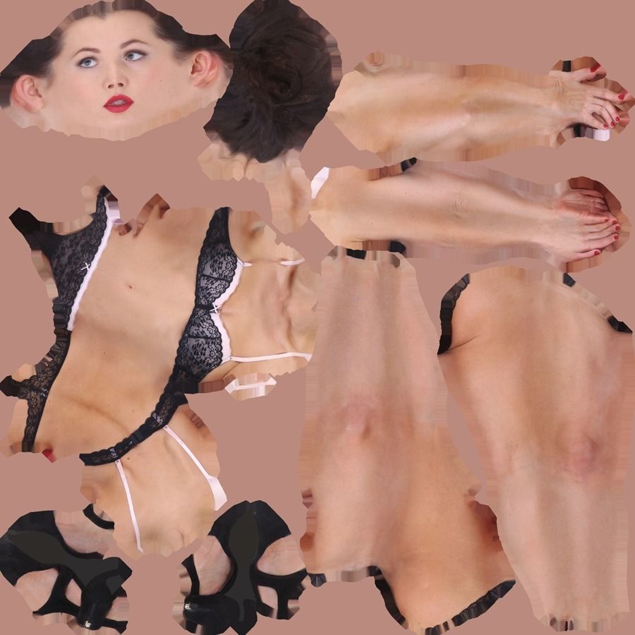 Scanned Girl Pack Low-poly 3D model_10