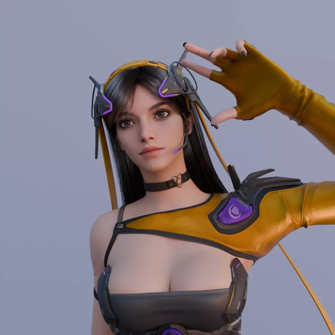 Luna defult 3D model