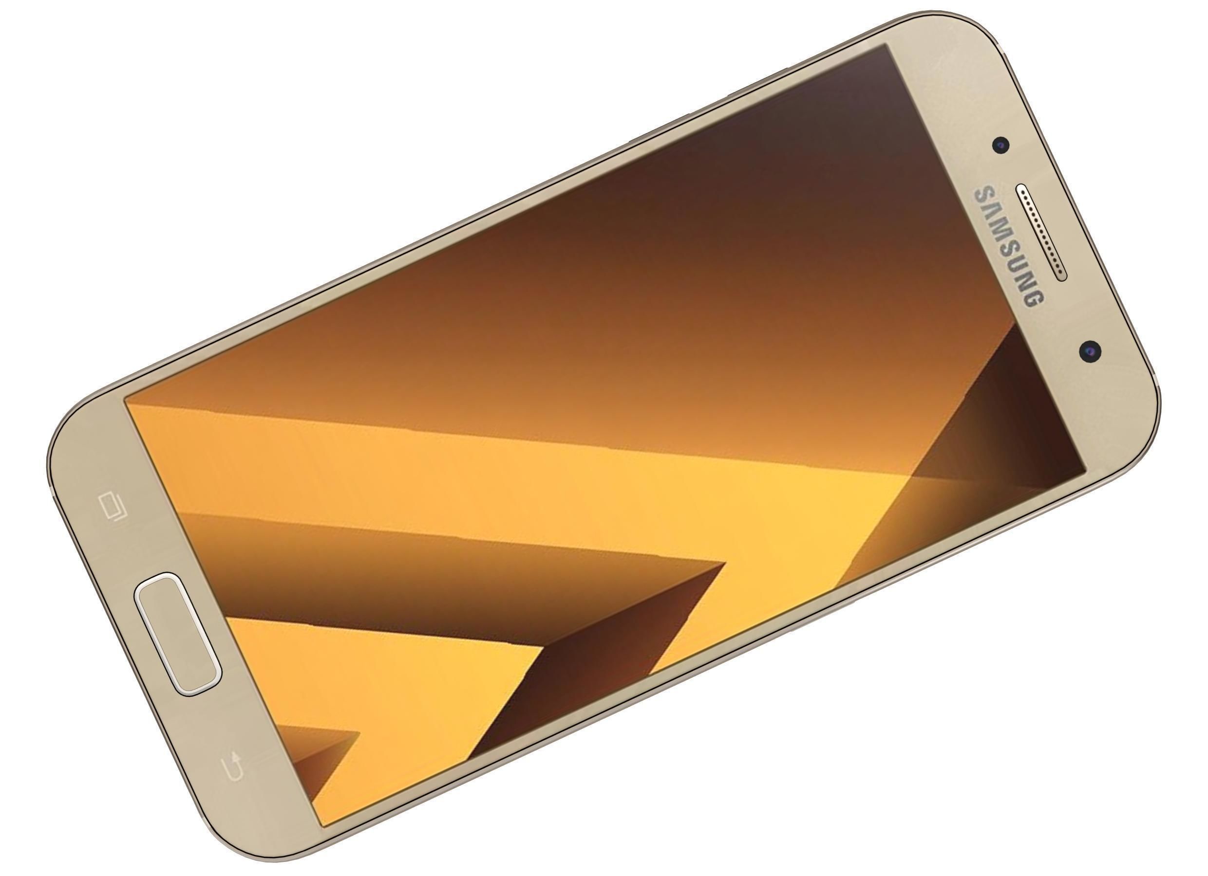 Samsung Galaxy A3 2017 Gold Sand 3D model_4