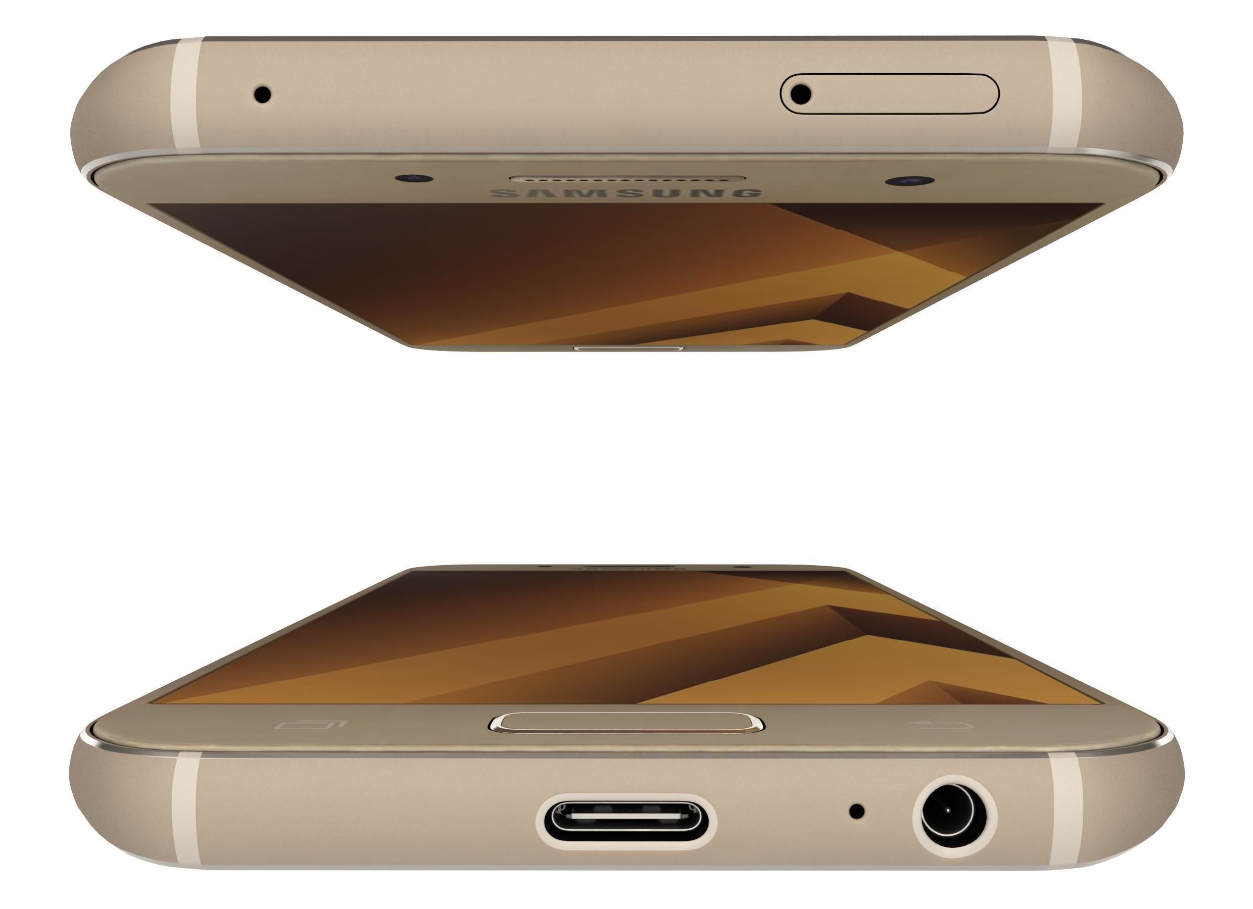Samsung Galaxy A3 2017 Gold Sand 3D model_2