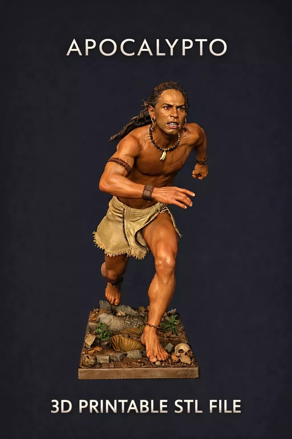 Mayan Warrior STL Ancient Jungle Warrior Miniature 3D print model