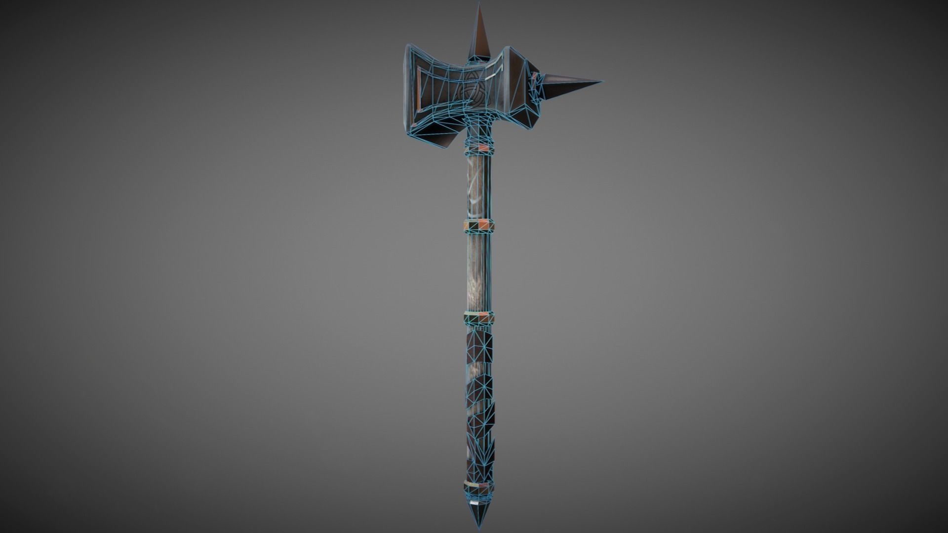 Metal Warhammer 02 Low-poly 3D model_5