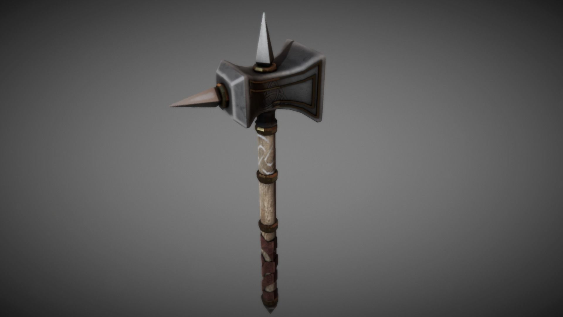 Metal Warhammer 02 Low-poly 3D model_3
