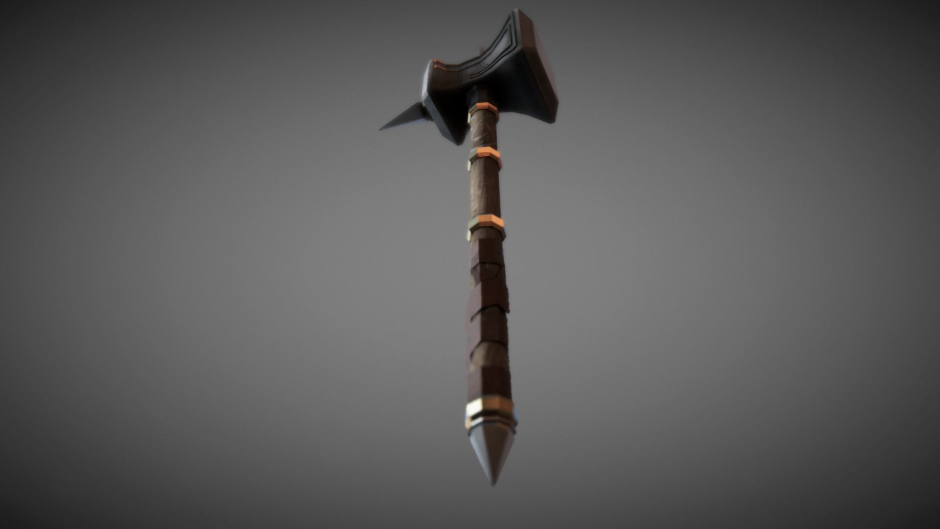 Metal Warhammer 02 Low-poly 3D model_4