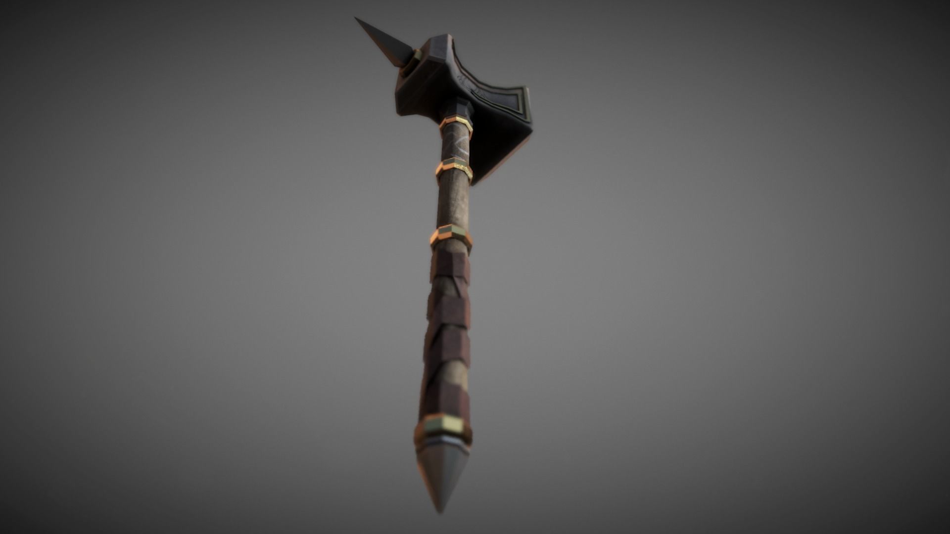 Metal Warhammer 02 Low-poly 3D model_2