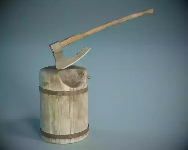  Executioner Axe Block PBR Low-poly 3D model