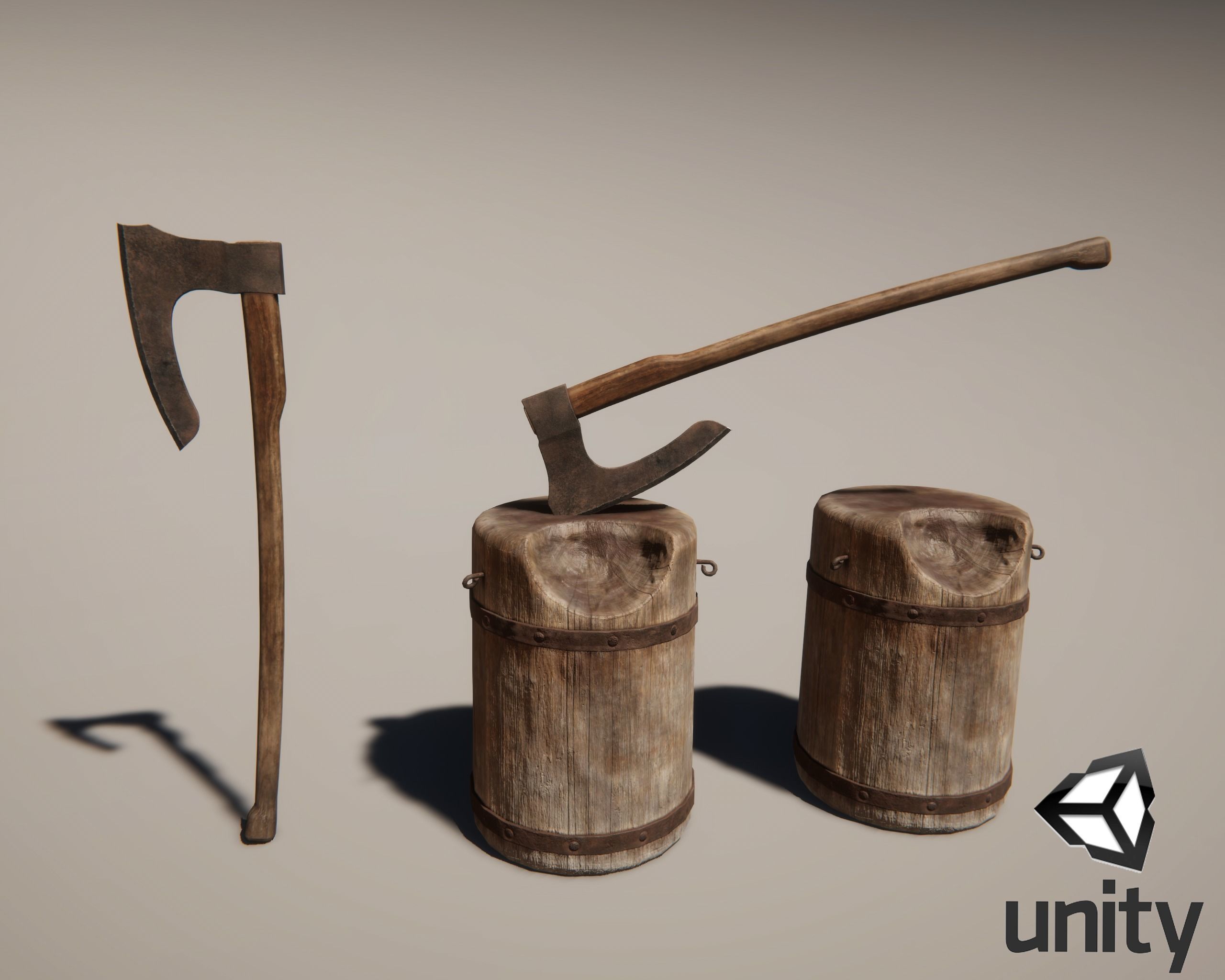 Executioner Axe Block PBR Low-poly 3D model_8