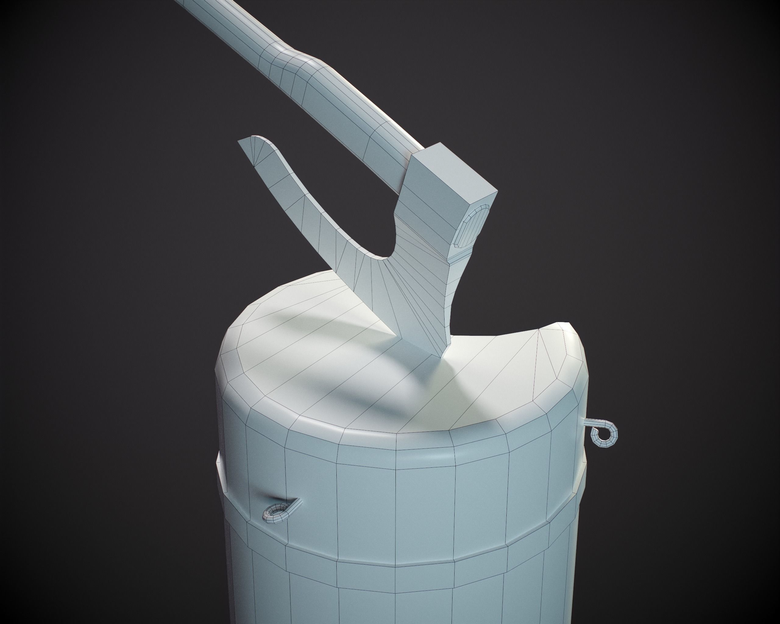 Executioner Axe Block PBR Low-poly 3D model_6