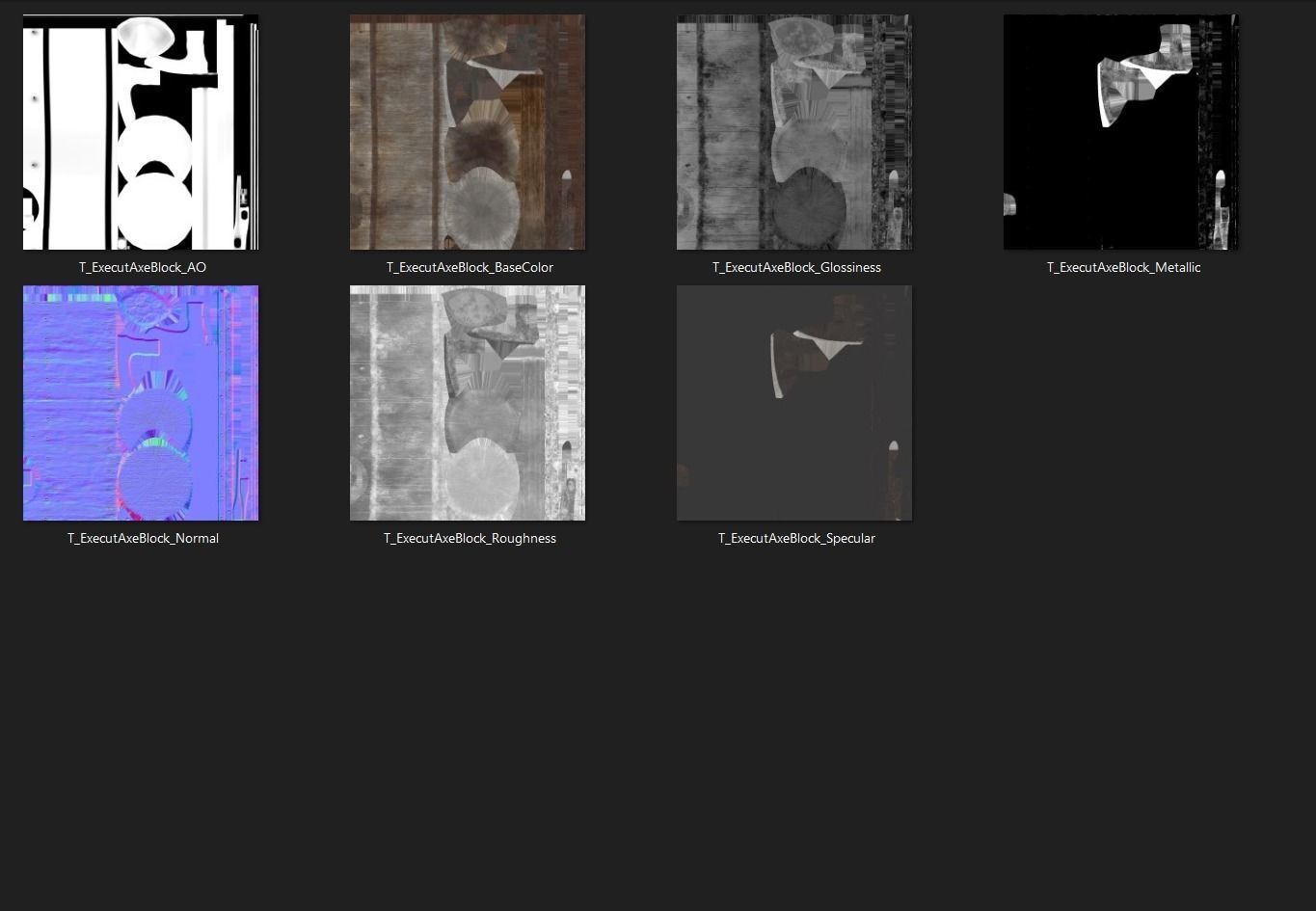 Executioner Axe Block PBR Low-poly 3D model_9