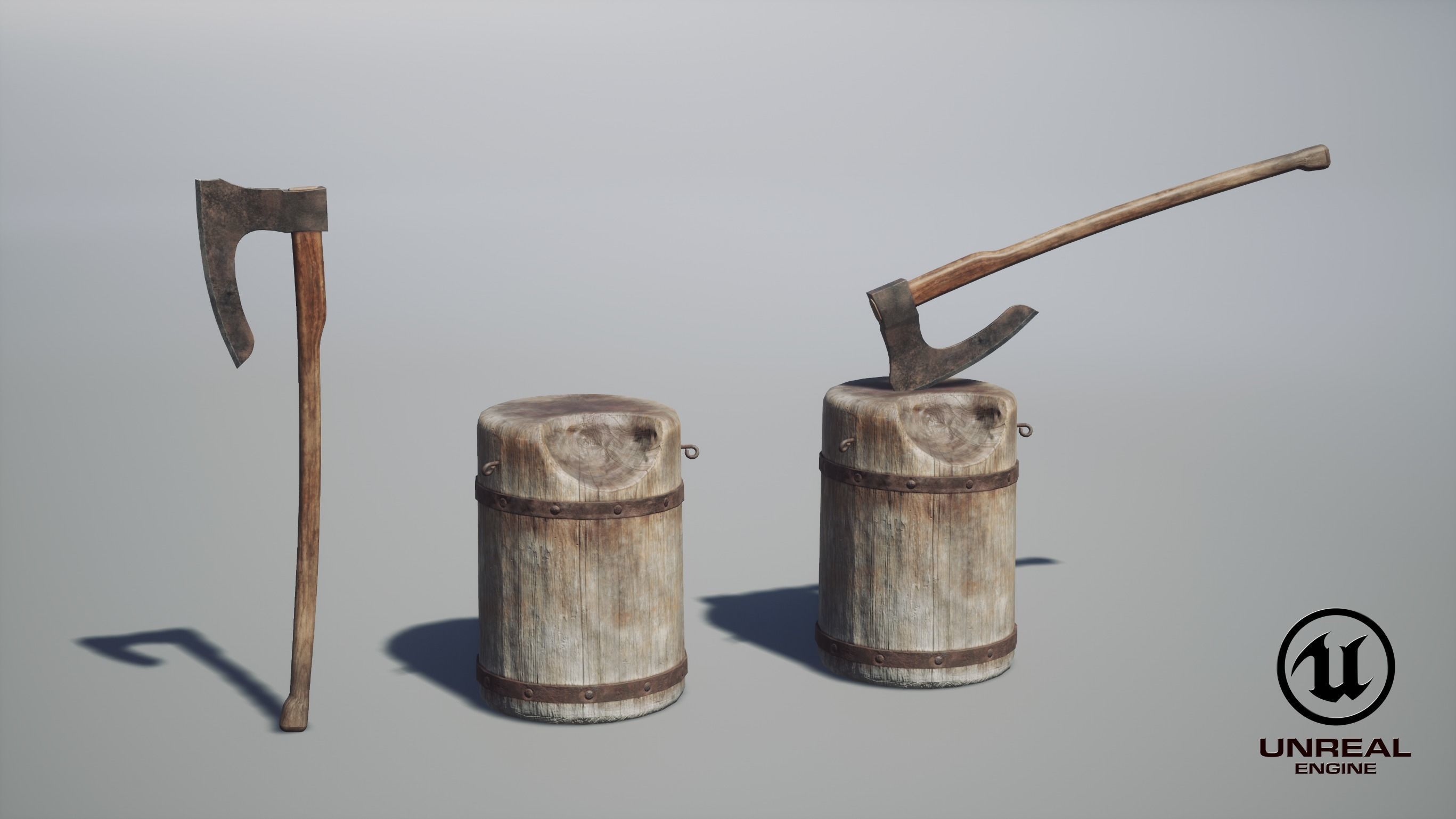 Executioner Axe Block PBR Low-poly 3D model_7