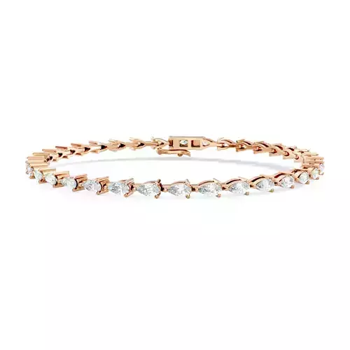 Pear Tennis Bracelet 3dm stl renders details 360 view animation