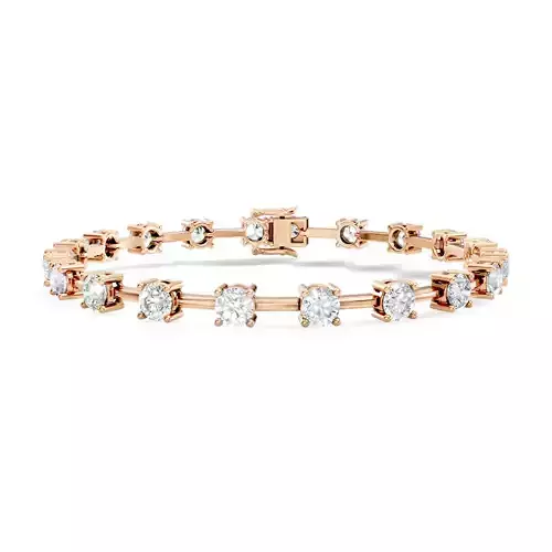 Round Tennis Bracelet 3dm stl renders details 360 view animation