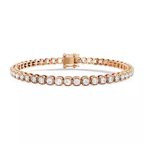 Round Tennis Bracelet 3dm stl renders details 360 view animation