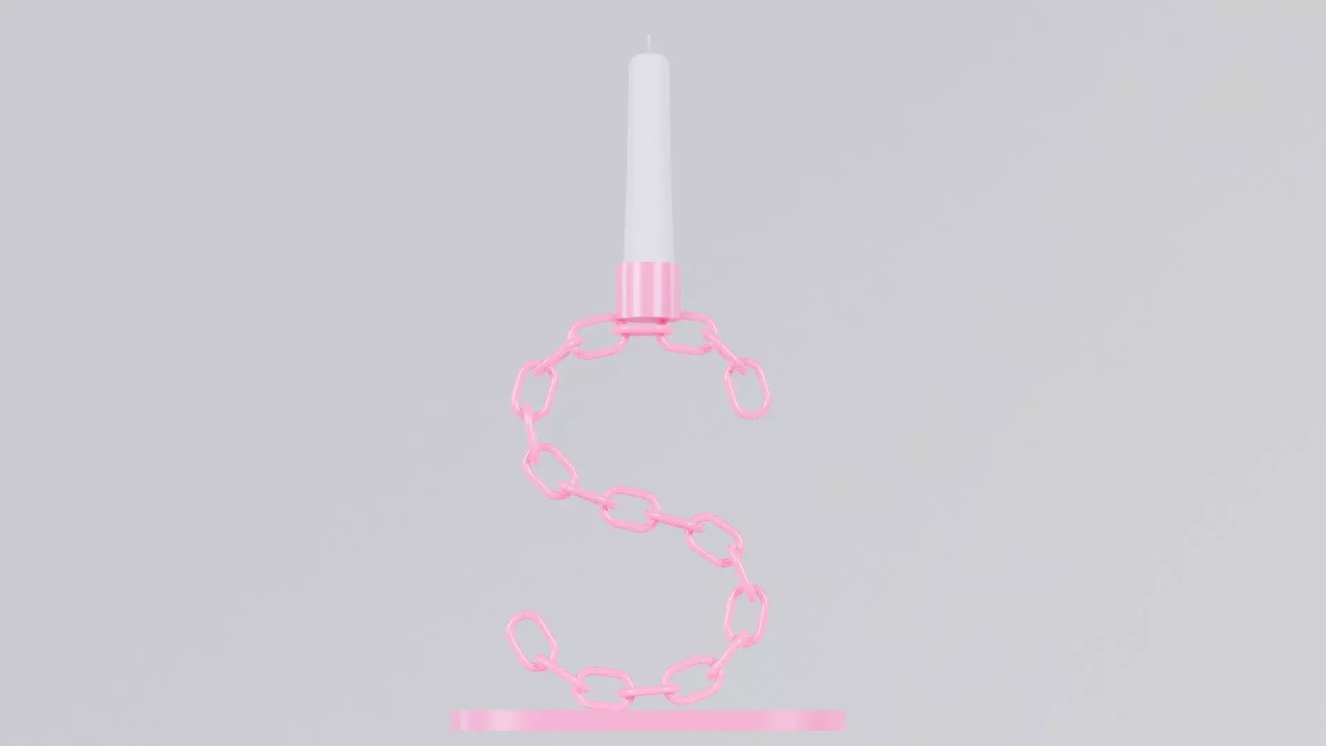 S Sweet Pink Candleholder 3D Model Unwrapped UV Low-poly 3D model