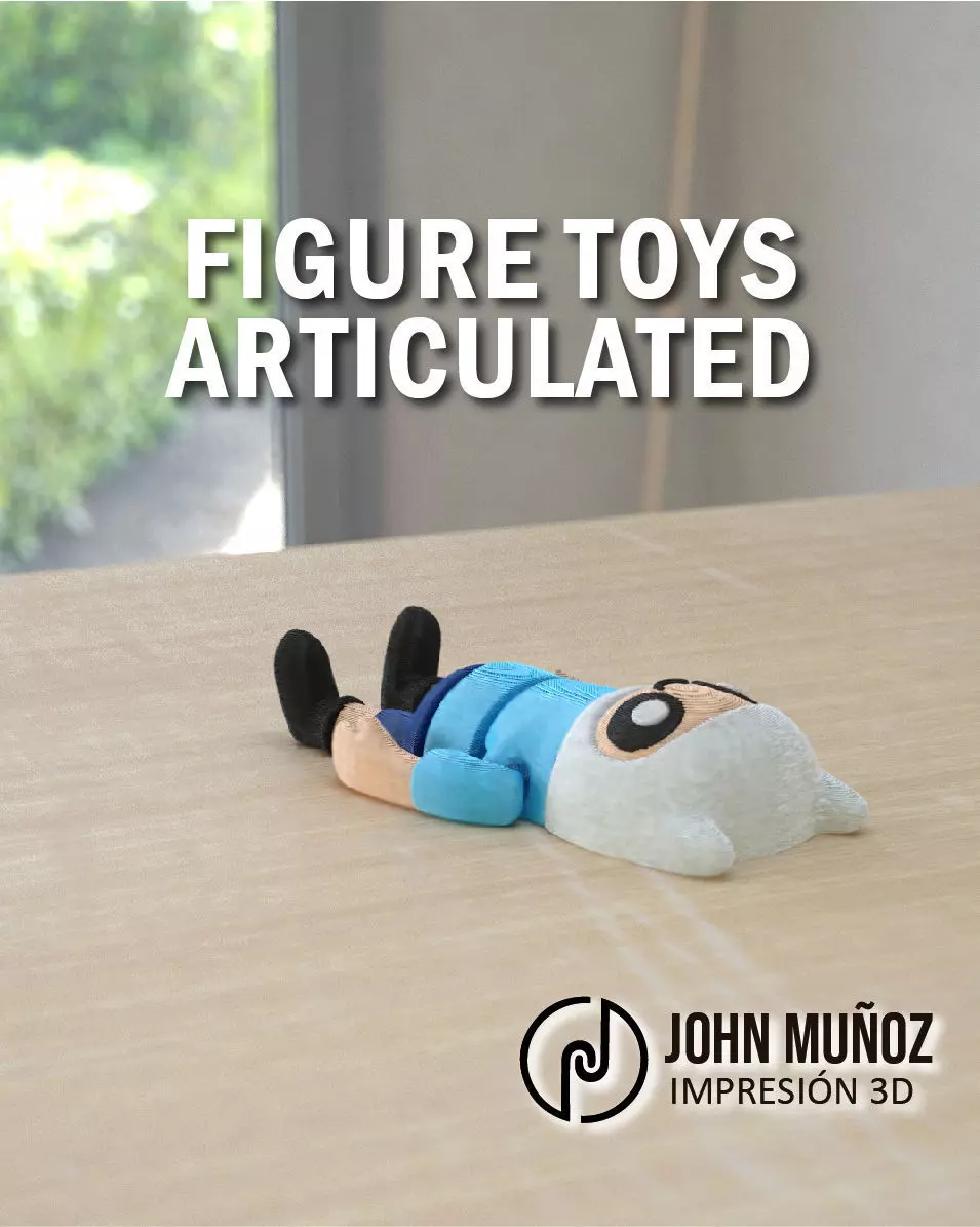 Finn the Human Articulated Figure Keychain 3D Printable STL 3D print model