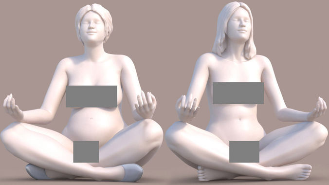 Woman Yoga 3D print model