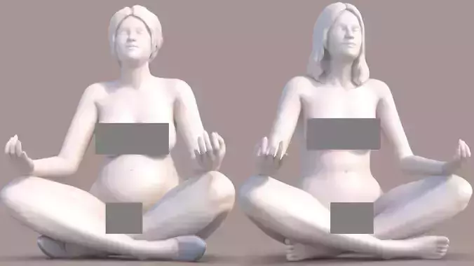 Woman Yoga 3D print model