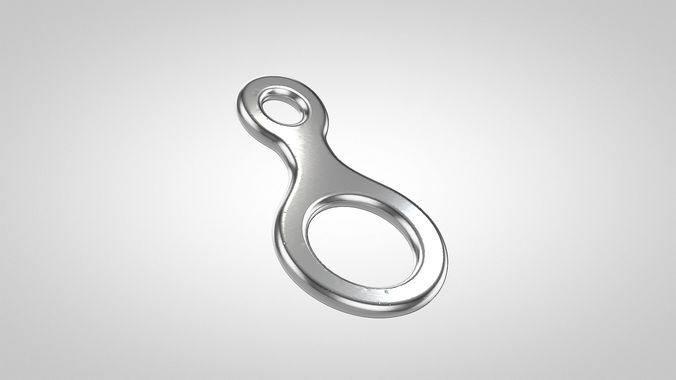 Figure Eight 8 climbing belay device 3D model