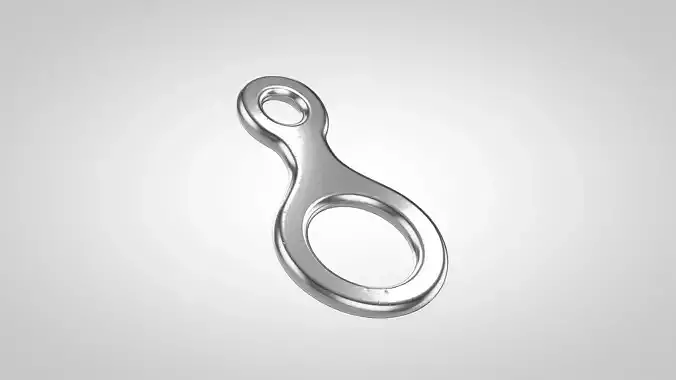 Figure Eight 8 climbing belay device 3D model