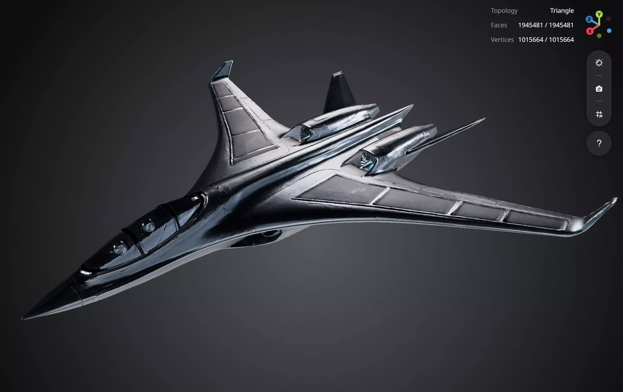 Futuristic Jet 3D model