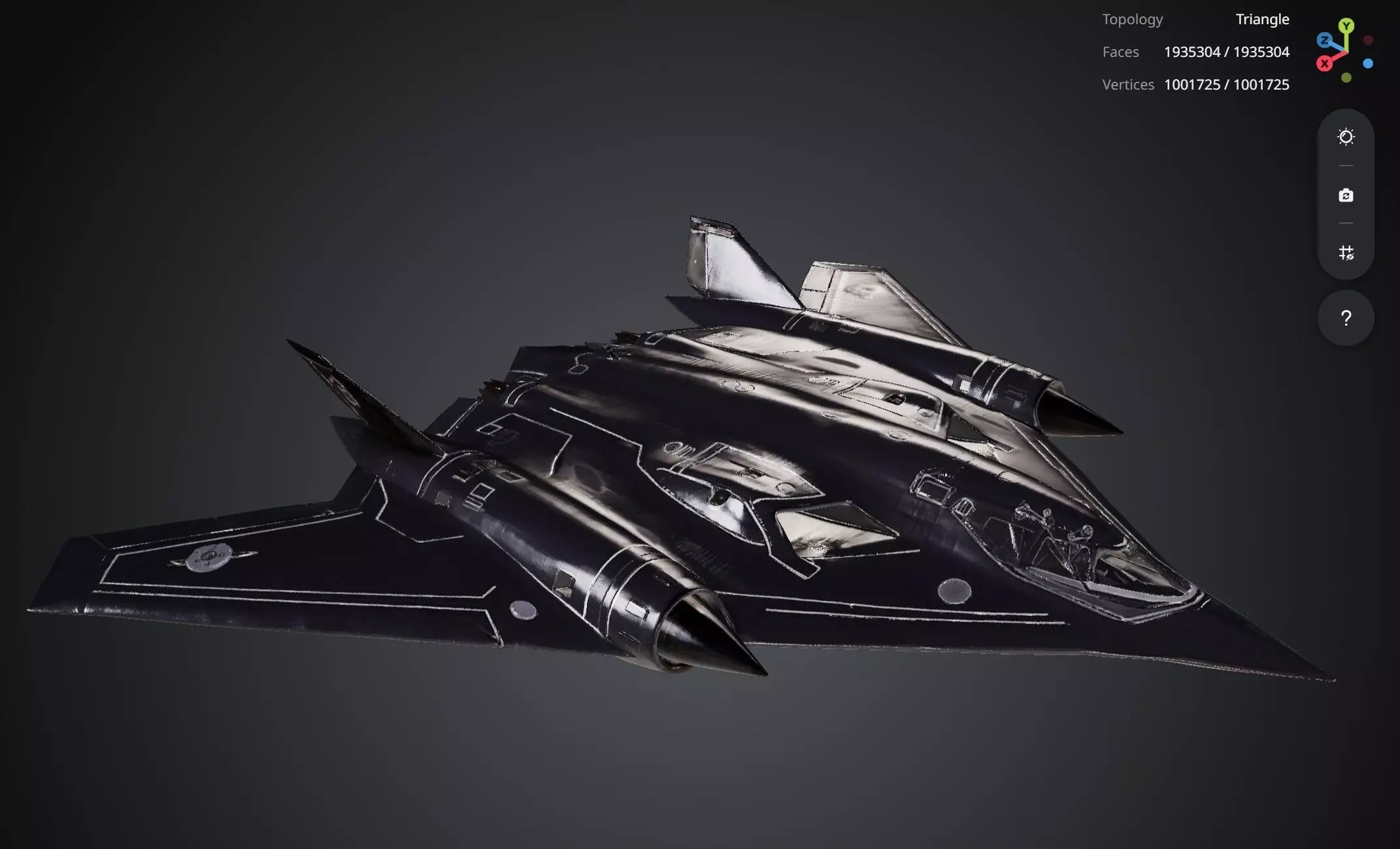 Futuristic Jet 3D model