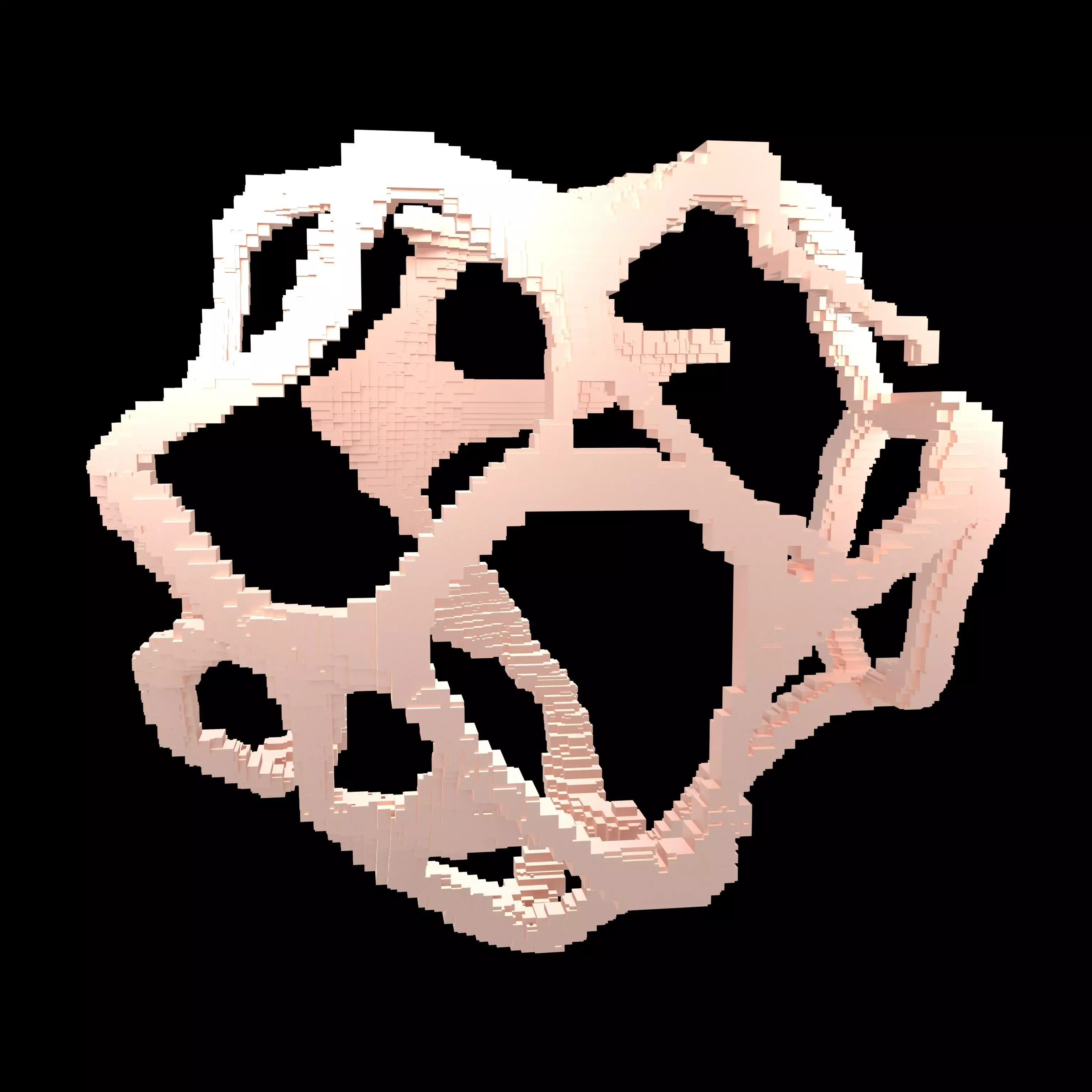 Voxel Style Abstract Shape v1 003 Low-poly 3D model