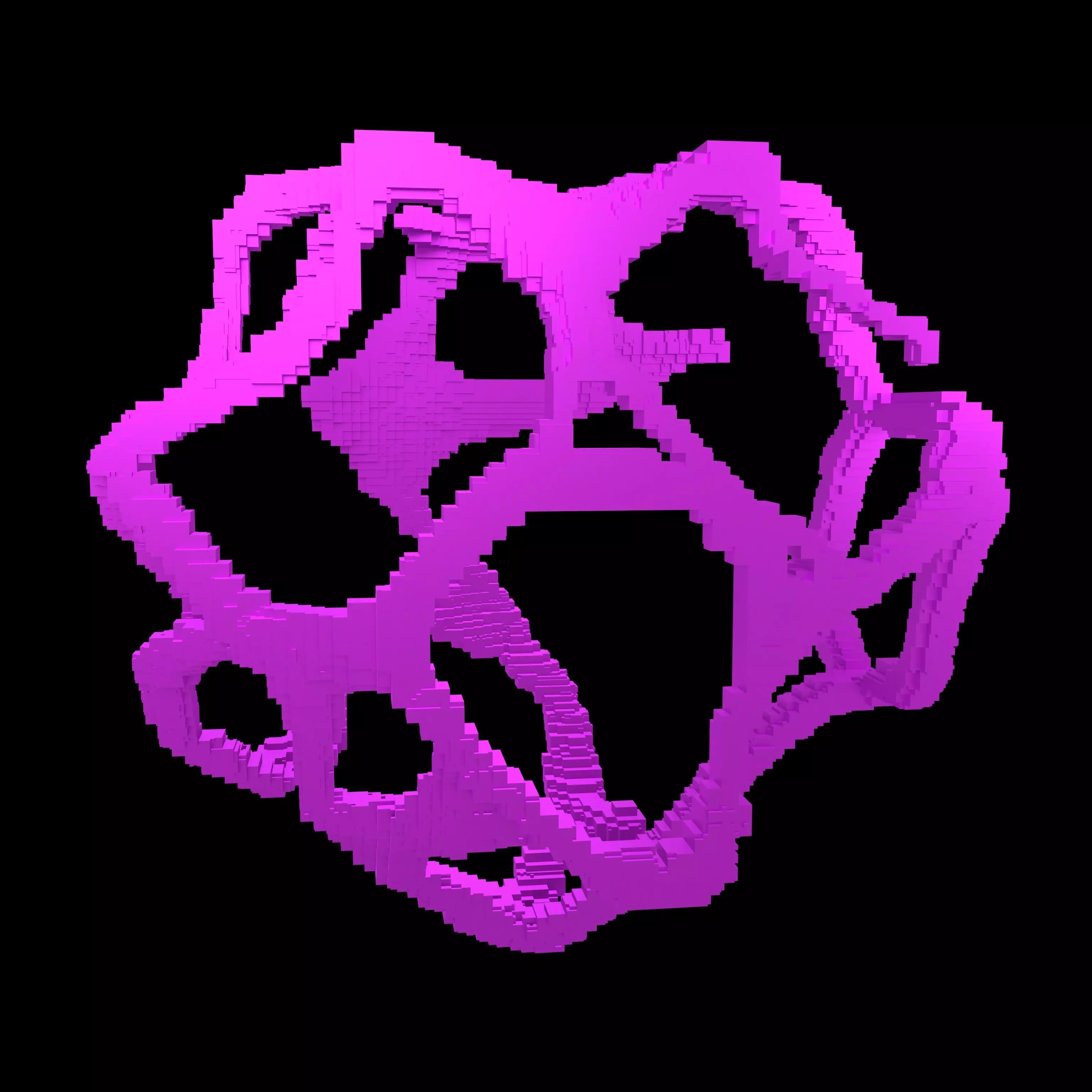 Voxel Style Abstract Shape v1 004 Low-poly 3D model